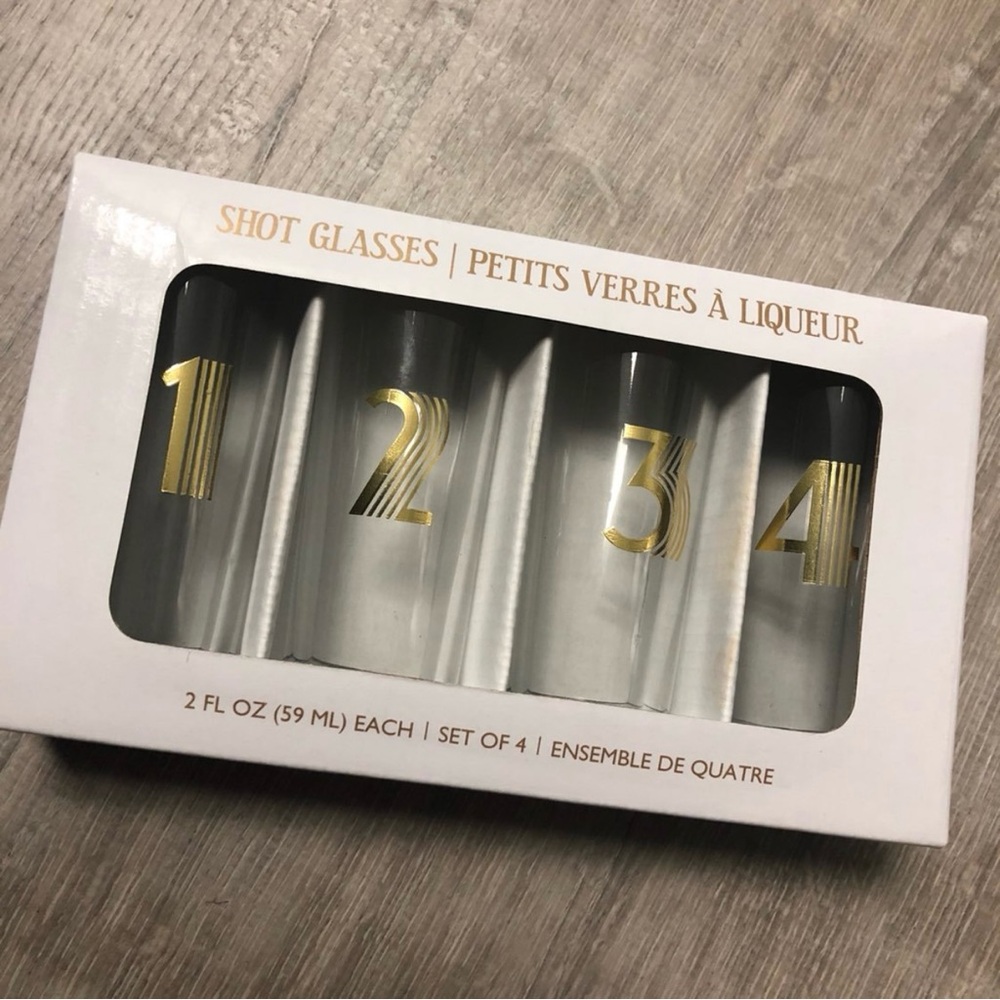 Set Of 4 Shot Glasses 2 Fl Oz Each